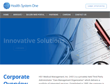Tablet Screenshot of healthsystemone.com